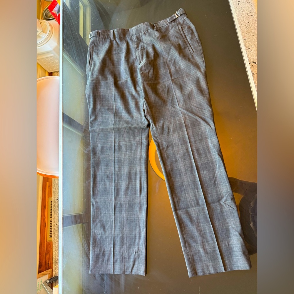 Burberry London Men's 100% Wool Charcoal Pants